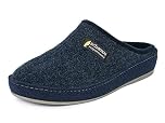 SCHAWOS Men’s Felt Slipper 6030 – Unlined House Shoe for Year-Round Comfort, Breathable & Non-Slip (Navy blue, uk_footwear_size_system, adult, men, numeric, medium, numeric_8_point_5)