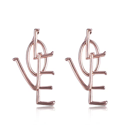 Boucles d'oreilles pendantes alphabet légères pour oreilles percées - 6