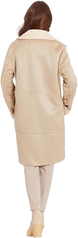 Frye womens Faux Shearling Long Coat - Image 4