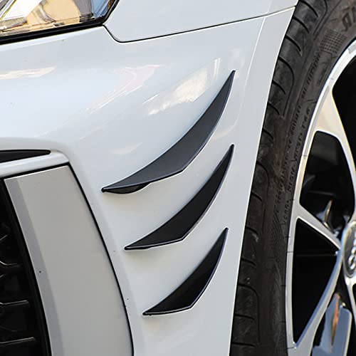 Jawmoy 6 Pcs Car Spoiler, Car Front Bumper Lip Splitter, Carbon Fiber Spoiler, Car Body Auto Anti Collision Strip Decoration, Car Sticker (Glossy Black) #TOP6
