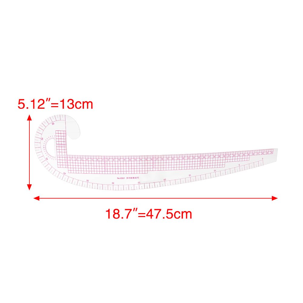 Chablon Ruler Snapklik.com : 1pc Curve Pattern French Metric Sew Ruler Tailor ...