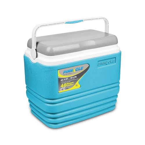 Image of Pinnacle Primero Chiller Ice Box Small 10 LTR |Fits 16 cans| Holds Ice Up to 48 hrs |Portable Insulated Cooler IceBox with Drink Holder | Perfect for Car Travel, Picnic,Hiking, Medical, Sport