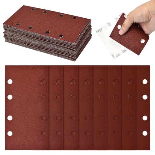 Huucozn 48 Feuilles Feuilles Abrasives 185x93mm 8 Grains 60 à