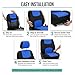 FH Group Car Seat Covers Full Set Cloth - Universal Fit Automotive Seat Covers, Low Back Front Seat Covers, Solid Back Seat Cover, Washable Car Seat Cover for SUV, Sedan and Van Blue