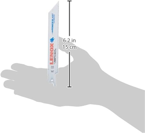 Miniatura 4 de LENOX Tools - Hoja de sierra recíproca bimetálica, uso general, 6 pulgadas, 24 TPI, paquete de 25 (20496B624R)