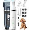 oneisall Dog Clippers and Paw Trimmer Grooming Kit | Low Noise, Powerful Motor, 3-in-1 Dog Trimmers+Nail Grinder, Long-Lasting Battery&Cordless, For Small Medium Large Dogs
