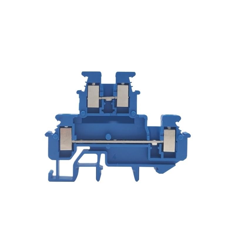 10 MBKKB-2.5 Screw Double-Deck DIN Rail Terminal Blocks, 2.5 mm² Wire Connector, Straight 2-Deck MBKKB2.5(MBKKB2.5-Gray)