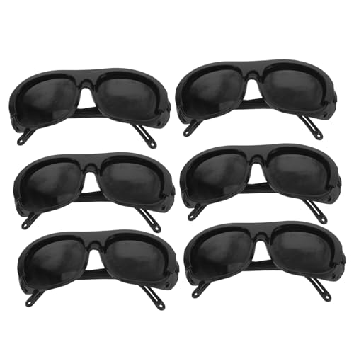 GARVALON 6pcs Welding Goggles with Shade Protection Impact-resistant Safety Eyewear for Welding Soldering Brazing Cutting Comfortable Fit for All Head Shapes Random Color Accessories
