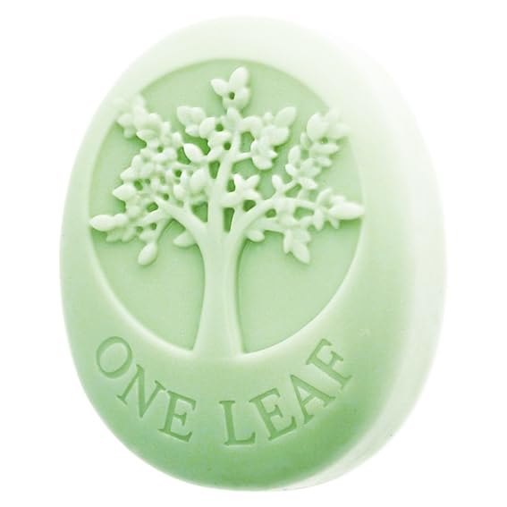 Stampo ovale in silicone per sapone per le mani con albero di tiglio, 8 x 6,3 cm, flessibile e antiaderente, ideale per saponi fatti in casa