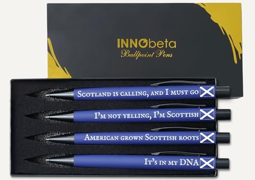 Cadeaux écossais pour homme et femme : stylos InnoBeta encre noire thématiques