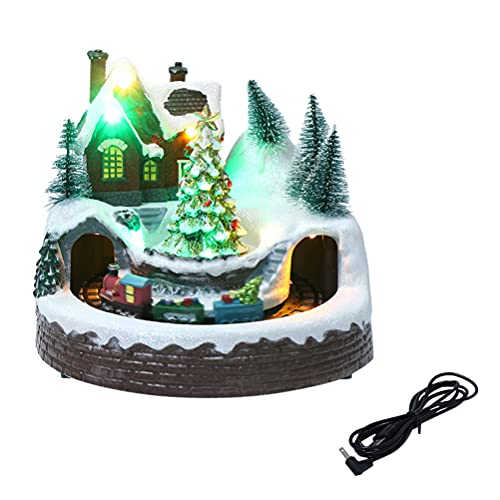 YSSClOTH Navidad LED Musical Escena Animada de Papá Noel Cover