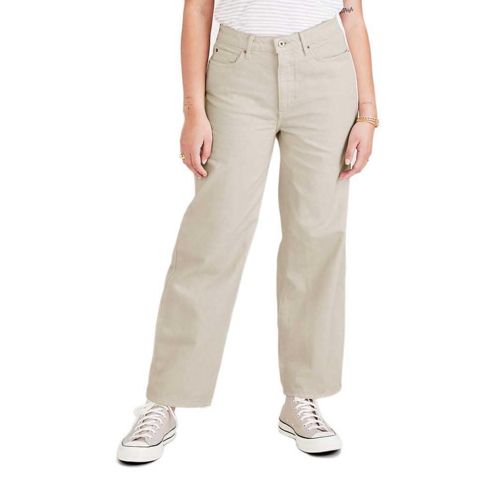 High Waist Jean Cut Straight Fit Pantolon Klasik Pantolon Kadın