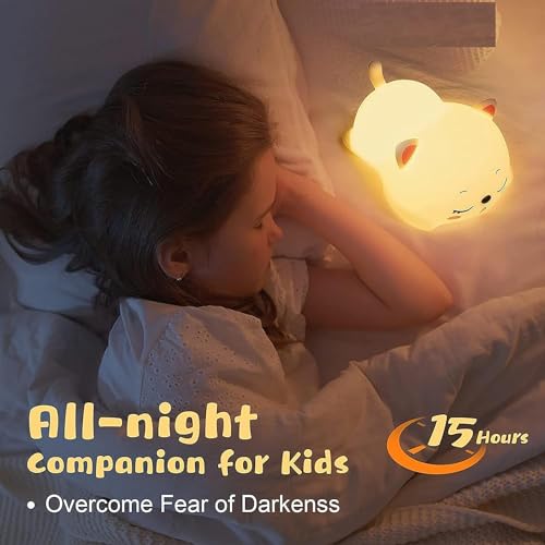 Image of Night Lamp For Bedroom, Cute Lamp, Kids, Birthday Gift, Valentine Gift Girlfriend, Rechargeable, Bpa-Free - Silicone Cloud (Rabbit Lampled, White)