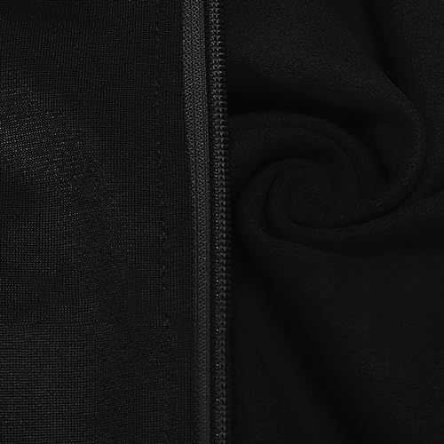 Moletom masculino e feminino casual de manga comprida para esportes ao ar livre, Preto, 3G