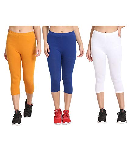 Zunaira Capris for Womens/Girls 3/4 Leggings for Women Capri of Women Combo of 3-picture-25