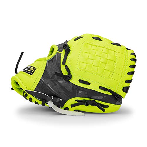 Ortiz34 9" T-Ball Glove & Baseball Set: Right Hand Throwing Glove & Soft Cushioned Ball- Easy To Close, No Break-In Needed, Lightweight, Made For Youth/Kids #TOP2