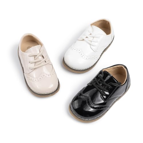 Image of KIDSUN Girl's Oxford School Uniform Dress Shoe Princess Flats Bow Slip on Loafer (Toddler /Little Kid)