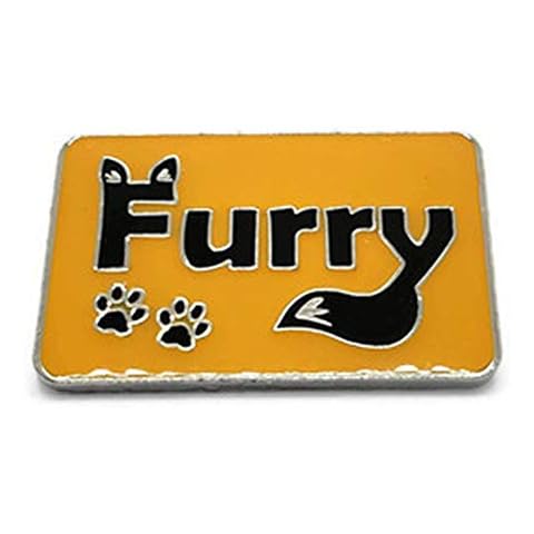 Damian Black Furry Pride Pin Paw Print Ears Tail LGBT Metal Enamel Cover