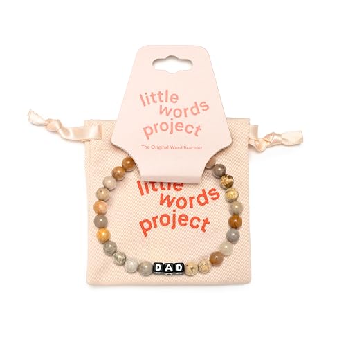 Dad Bracelet, The Original Word Bracelet, Made with Jasper Stones and Plated Brass Hardware, Handcrafted Design & Positive Message, Size L/XL2