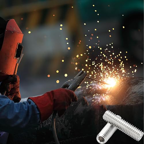 10 Stück Gewindestifte, Madenschrauben M5x20mm A2 Edelstahl Gewindestift, Innensechskant, Verwendet für Kleine Reparaturen von Türgriffen, Garagen, Wasserhähnen, Verschiedenen Hausgärten
