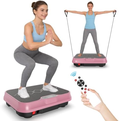 Plataforma vibratoria de ejercicio fitness con bandas de resistencia miniatura 5