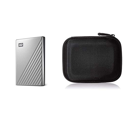 【セット買い】WD ポータブルHDD 2TB USB Type-C シルバー My Passport Ultra 暗号化 パスワード保護 外付けハードディスク / 3年 WDBC3C0020BSL-WESN & Amazonベーシック HDD ケース ポー