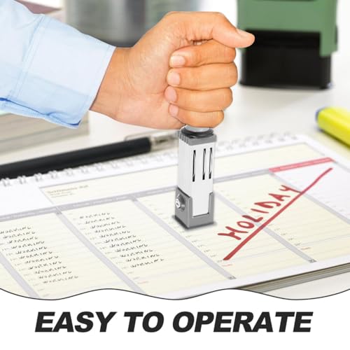 Lurrose Date Stamp: Mini Date Stamp - Material File Accessory - Portable Office Day Number Rubber Handheld Stamper - Thumbnail 6