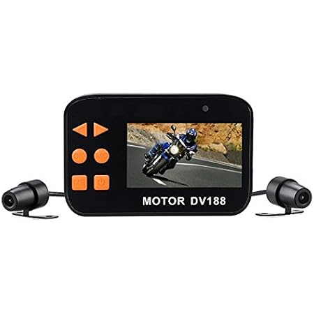 Amazon Co Jp Dv1 バイク用ドライブレコーダー 自転車 オートバイ用車載カメラ 1080p Fhd 防水 二重レンズ 130 広角 ダッシュカム 車 バイク