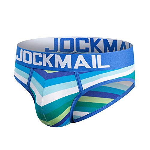 JOCKMAIL Men Briefs Cotton Mens Underwear Briefs Low Waist Rainbow Men Underwear