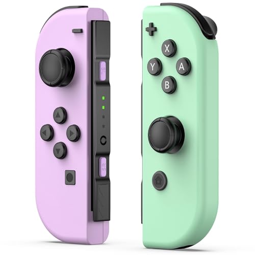 Image of CIMENNTU Switch Controller for Nintendo Switch Controller, Switch Controller Replacement Accessories with Double Vibration /Wake-Up /Motion Control /Screenshot（Purple&Green）