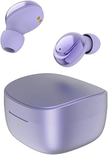 Wireless Earbuds Bluetooth 5.1 Headphones, Hiteblaz Mini Buds, IPX5 Waterproof Tiny Size, Big Bass Stereo Sound, Touch Control 20H Playtime Earphones for iPhone Android XY30(Bright Purple)