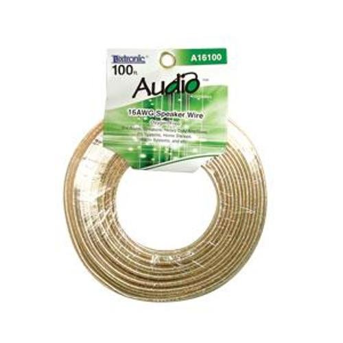 Luxtronic 16-Gauge Clear Speaker Wire / 100-ft.