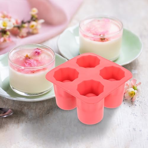 Molde de cubitos de hielo de silicona rojo SHINEOFI miniatura 4