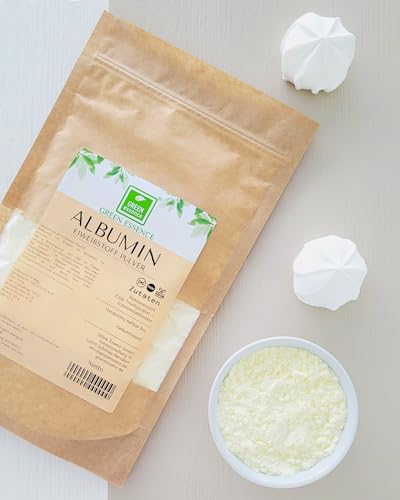 Albumin pulver Eiweißpulver 500g von der Grünen Essenz - Proteinpulver - Albumin getrocknetes und pasteurisiertes Eiweiß - Eiweiss protein Pulver (500 Gramm)
