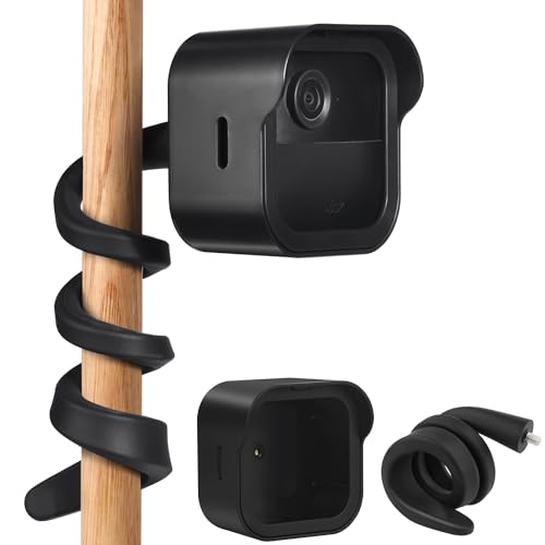 delilyn No Drill Outdoor Camera Mount All-New Blink Outdoor 4 (4th Gen) & Blink Outdoor (3rd Gen) Weatherproof Protective Housing with Charging Cutout and Gooseneck Twist Mount for Blink Camera