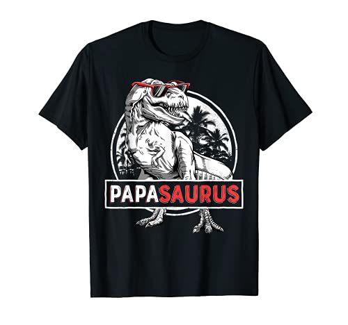 Papasaurus T rex Dinosaur Funny Papa Saurus Father's Family T-Shirt