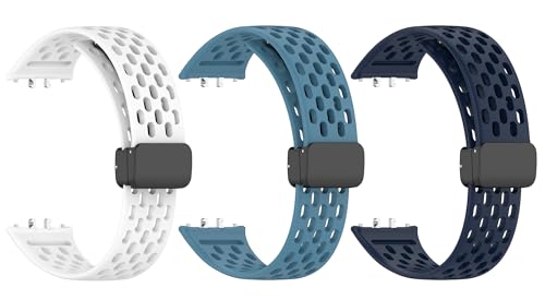 for Samsung Galaxy Fit3 �o���h �x���g 3�_�Z�b�g �����o���h �V���R�� �}�O�l�b�g ���C�o�b�N�� �ւ��o���h �ʋC���ɗD�� �X�g���b�v �����x���g �A�N�Z�T���[ (�z���C�g+�u���[+�~�b�h�i�C�g�u���[)