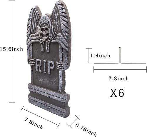 Halloween Foam Graveyard Tombstones, Halloween Headstones Decoration, 5pcs - image 2