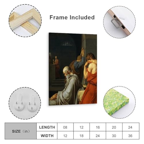 Mort de Socrates Platon Impression d'Art Murale Jacques Louis David
