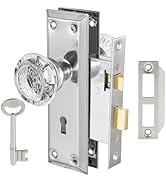 ToPToToo Mortise Lock Set Interior Door, Crystal Glass Door knobs Interior,Old Style Door Knob Re...