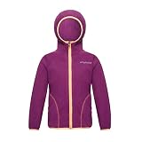 YINGJIELIDE Girl's Fleece Jacket with Hood Kids Full-Zip Coat Soft Warm Outdoor Sweatshirt Violet 7-