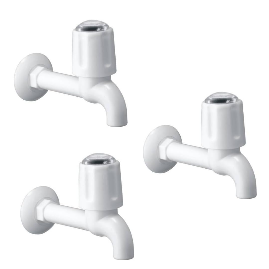 BATHBLISS MOX PVC White Long Body BIB TAP (Pack of 3) SML-02-picture-21