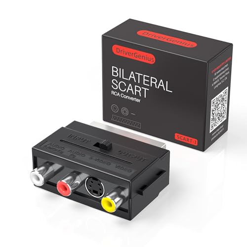 VTOP HermesLink SCART-RCA | Bi-Lateral Composite Scart Connector Adapter - Two-Way Female RCA+S-Video Converter, for DVD,TV,Vintage Game Console, Set-top Box