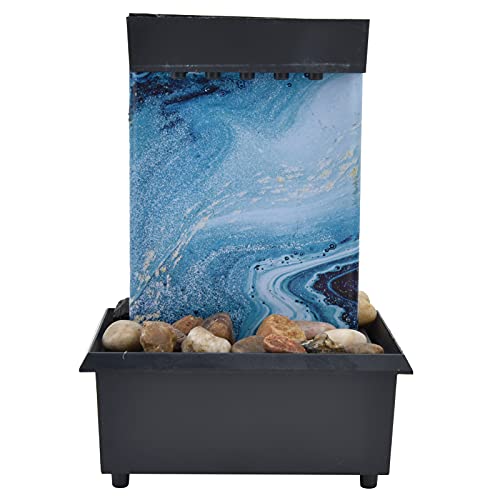 Fontaine de cascade intérieure anti-stress USB éclairage de table effet marbre