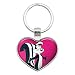 Looney Tunes Pepe Le Pew Keychain Heart Love Metal Key Chain Ring