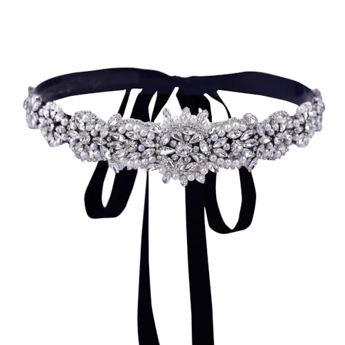 Rhinestone Bridal Belt Pearl Crystal Wedding Dress Belt Elegant Prom Gowns Accessories