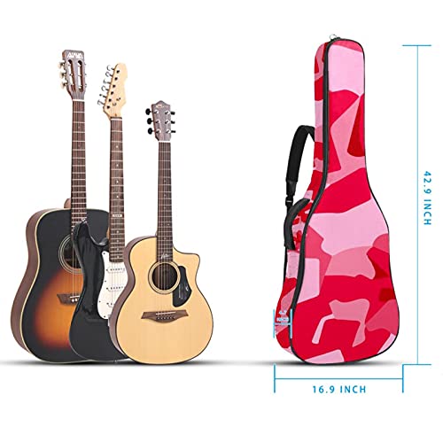 Housse de guitare électrique et basse camouflage rose style moderne - 5