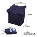 SkyRest® Inflatable Travel Pillow, Portable Head Neck Rest Pillow, Patented Design for Airplanes, Cars, Buses, Trains,Office with Free 1 Eye Mask/ 2 Ear Plugs & Drawstring Pillow Bag