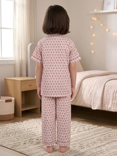 Image of POLKA TOTS 100% Pure Cotton Half Sleeve Night Suit for Kids, Girls & Boys | Cotton Pyjama Set | Unisex Night Dress for Children | Night Suit for Girls |Sleepwear for Kids | Winter Night Dress for Boys