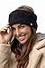 HEAT HOLDERS - Womens Warm Fleece Lined Knit Thermal Winter Ear Warmer Headband (One Size, Black)